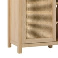 thumbnail image 4 of Pemberly Row Modern Arched Rattan 2-Door Wood Sideboard 58" - Coastal Oak, 4 of 16