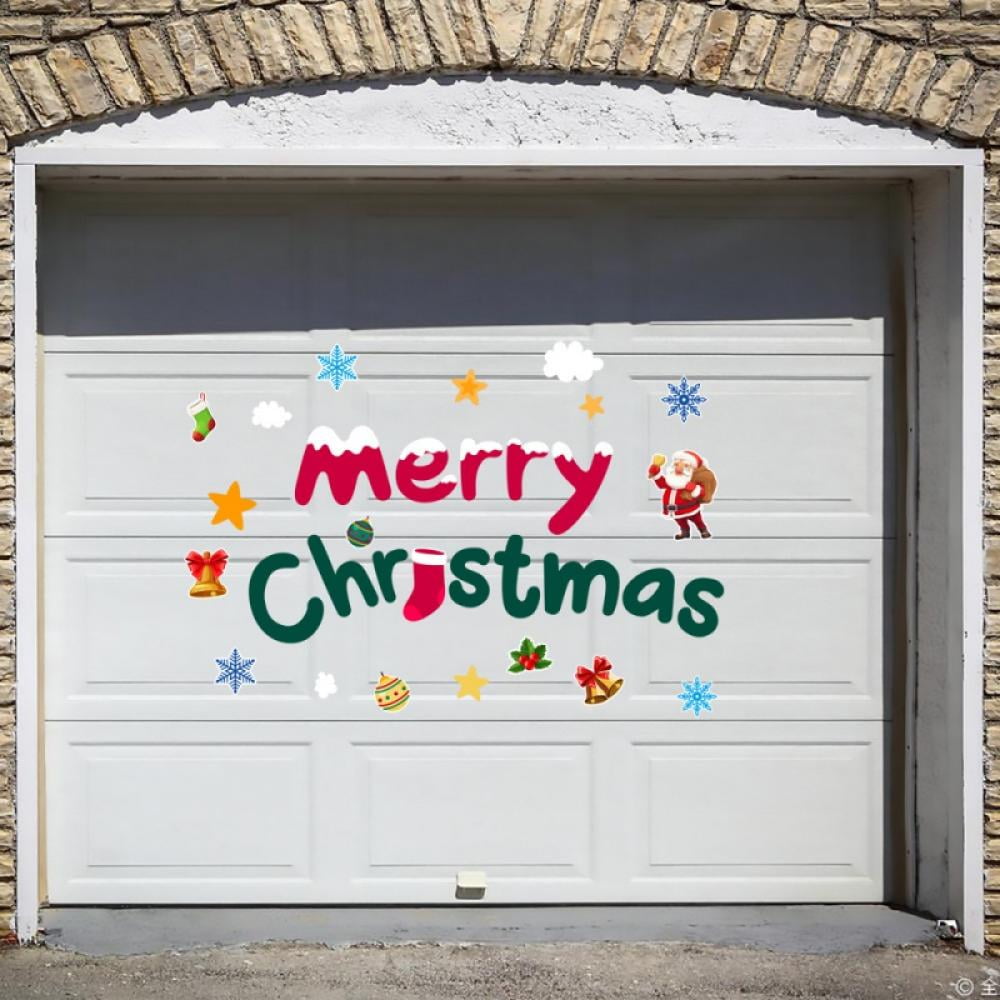 Merry Christmas Garage Door Decorations Set Outdoor Christmas Garage
