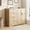 Natural Oak, variant on 43.3" Armoire Wardrobe Closet with 4 Drawers & 2 Doors, Hanging Rod, Wooden Dresser Storage for Bedroom Bathroom