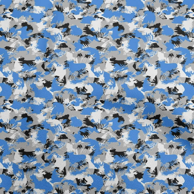 oneOone Cotton Jersey Blue Fabric Abstracts Sewing Craft Projects Fabric Prints By Yard 58 Inch Wide