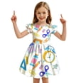 thumbnail image 6 of FYDUU Back To School Dresses for Girls Cute Print Casual Sundress Summer Sleeveless Dress First Day of School Outfit for Toddler Kids Daily Wear 9-10 Years, 6 of 7