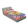 thumbnail image 2 of Ambesonne Colorful Fitted Sheet & Pillow Sham Set, Music Tree Instruments, Twin, Multicolor, 2 of 2