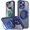 Blue, variant on Ring Case for iPhone 15,Compatible with MagSafe with 360° Ring Stand Shockproof Protection Cover Case for iPhone 15 Black