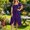 Purple, variant on KICILVS Women Halloween Costume Square Neck Puff Sleeve Cut Lace up High Low Hem Dress Renaissance Victorian Cosplay Dress