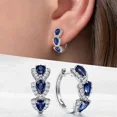 thumbnail image 2 of Huitan Luxury Blue Cubic Zirconia Earrings for Women Elegant Wedding Party Accessories Anniversary Gift Jewelry New E2795, 2 of 2