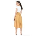 thumbnail image 3 of Falda midi con cintura smock Roman Fashion /Juvenil, 20217 (Mostaza) ocre CH, 3 of 5