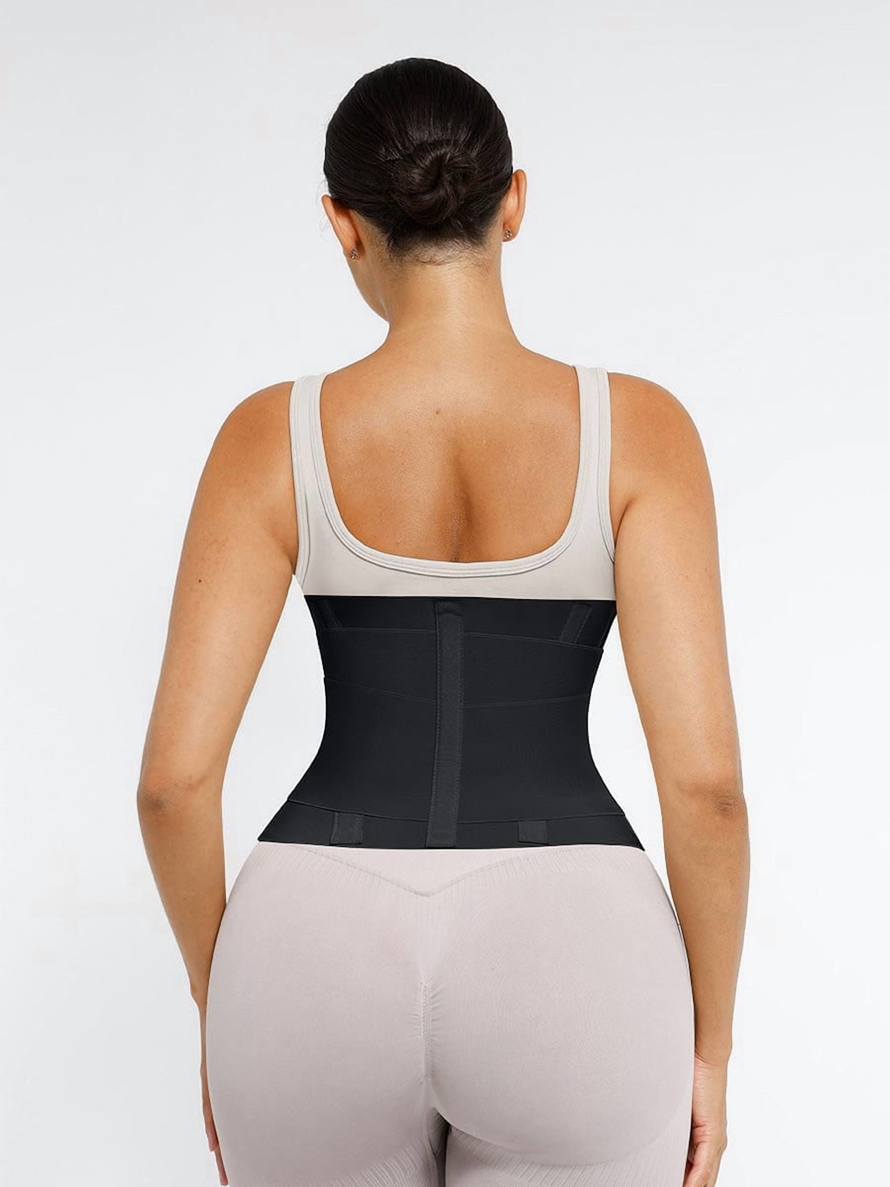 FeelinGirl Women's Adjustable Tummy Control Waist Trainer Belt with Triple Wrap Design, XS-4XL