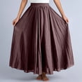 thumbnail image 7 of MIXUE Skirts For Women Summer Solid Color Elastic High Waist A Line Casual Boho Maxi Skirt Outwear,Pink,M, 7 of 7