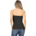 thumbnail image 3 of Women's Basic Stretch Strapless Long Bandeau Tube Top, 3 of 6