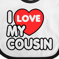 thumbnail image 4 of Inktastic I Love My Cousin Boys or Girls Baby Bib, 4 of 4