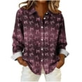 thumbnail image 2 of Craaazy Women's Cozy Button Down Shirts Casual Lapel Long Sleeve Tops Gifts, 2 of 5