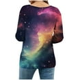 thumbnail image 4 of Tejiojio Womens Summer Crew Neck Casual T Shirt 3/ Length Sleeve Blouses Tops Athletic T-Shirt for Women Graphic S-3XL, 4 of 6