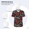 thumbnail image 4 of Daiia Vintage Gaming Mens Baseball Jersey Button Down Shirts Short Sleeve Sports Uniforms-X-Large, 4 of 9