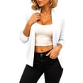 thumbnail image 5 of UQJfacai Knit Cardigan Sweater For Women Classic Long Sleeve Open Front Lightweight Jacket Fall Layering Outwear, 5 of 6