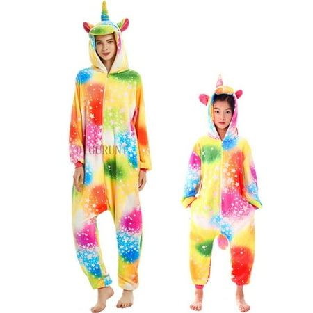 

CoCopeanut Newest Fox Onesies Women Girls Unisex Unicorn Animal Pajama Winter Sleep Suit Couple Overall Soft Flannel Stitch Cosplay Costume