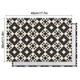 thumbnail image 6 of Black Beige Checkerboard Checkered Pattern Summer Placemats Table Placemats Set Of 4-Linen Kitchen Washable Placemats Table Mats 11.8"x17.7" Non-Slip Heat Resistant, 6 of 6