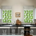 thumbnail image 4 of Kiwi Fruit Kitchen Curtains Set Tier and Valance, Cute Green Kiwi Slices Pattern with Kawaii Cartoon Print, Natural Tropical Aesthetic Drapes for Kiwi Lover Kitchen or Dining Room Decor, 4 of 6