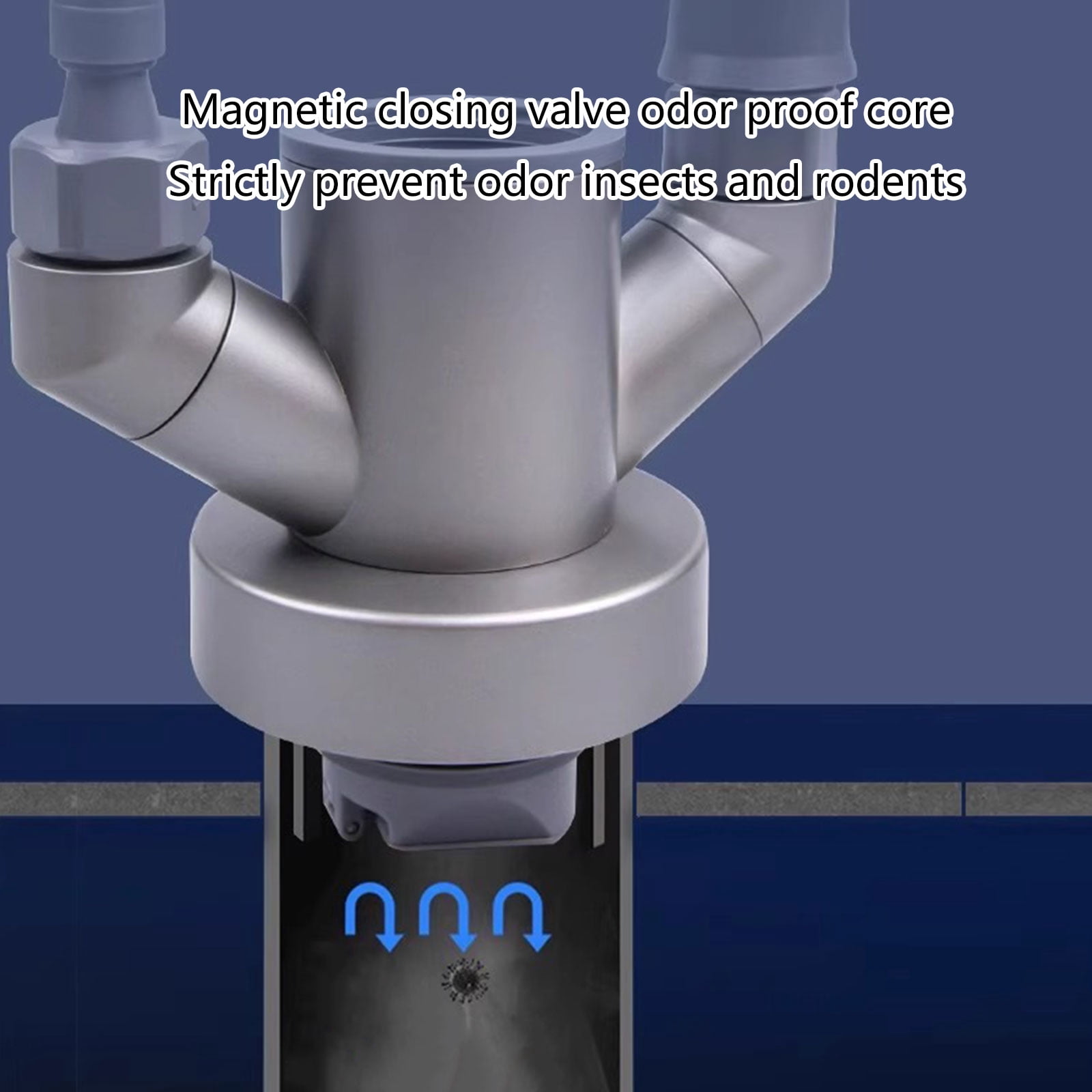 Dishwasher Drain System Pipe Drainpipe Connector Triples Sink Adapters Smell Prevention Efficient Sink Drain Interfaces