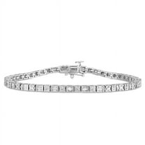 Diamaison 1/2 Cttw Natural Diamond Tennis Bracelet for Adult in 10Kw Gold