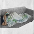 thumbnail image 6 of Mint Soft Flannel Fleece Throw Blanket, Floral Spring Wreath in Watercolor Paintbrush Hazy Effects Image, Cozy Plush for Indoor and Outdoor Use, 50" x 60", Seafoam Violet, by Ambesonne, 6 of 6