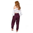 thumbnail image 2 of Happy Trunks New Harem Pants Womens Plus Hippie Bohemian Yoga Elephant - High Waisted Baggy Pants for Women (X Large, Solid Purple), 2 of 8
