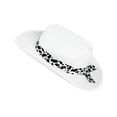 thumbnail image 5 of Ccpelsie Kids Cowboy Hat for Boy and Girl Classic 2-14 Years Cowboy Cowgirl Hat with Buckle Belt White,3-15 Years, 5 of 9