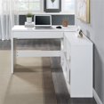 thumbnail image 3 of Waverly Worksmart Sit-To-Stand L-Shape Desk in White Engineered Wood, 3 of 11