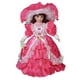 thumbnail image 2 of Muñeca de porcelana Dressup con vestido elegante de 15,75 pulgadas con sombrero y cabello de cerámica Rosa, 2 of 9