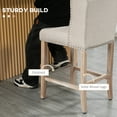 thumbnail image 4 of HomCom Bar Stool, Beige, Set of 2, 4 of 9