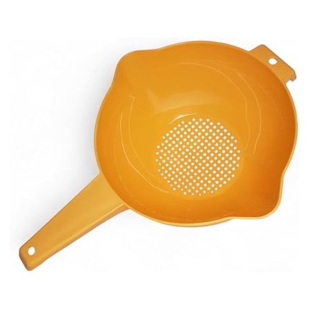 2 Quart Colander Strainer with Handle in Orange