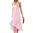 thumbnail image 1 of Sonducket Vestido largo de mujer Casual Spaghetti Strap Swing Sundress Club Noche Fecha Playa Vacaciones Cumpleaños Oficina Ropa de verano Vestidos Rosa S Sonducket AP011094-05, 1 of 5