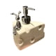 thumbnail image 5 of Dispensador de jabón BLESIY recargable manual para baño a prueba de herrumbre beige, 5 of 8