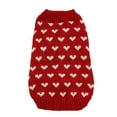 thumbnail image 5 of Dog Sweater, Red Heart Pattern Dog Sweater, Warm Knitted Dog Pullover with Love Design, Cute Pet Clothes for Small Medium Dogs, Cold Weather Apparel, 5 of 9