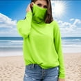 thumbnail image 2 of Fanxing Sun Protection with Mask for Women UPF 50+ Sun Protection Long Sleeve Sun Shirt for Outdoor Mint Green,M, 2 of 6