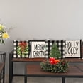 thumbnail image 4 of Christmas Pillow Covers Decoration Farmhouse Buffalo Check Plaid Throw Pillow Covers Great Gift for Christmas 18" x 18" Set of 4, 4 of 7