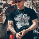 thumbnail image 5 of Camiseta de hombre Camisetas de hombre Ropa de calle Top de manga corta Rayas Anime Motocicleta Música Genial Secado rápido Suelto, 5 of 5