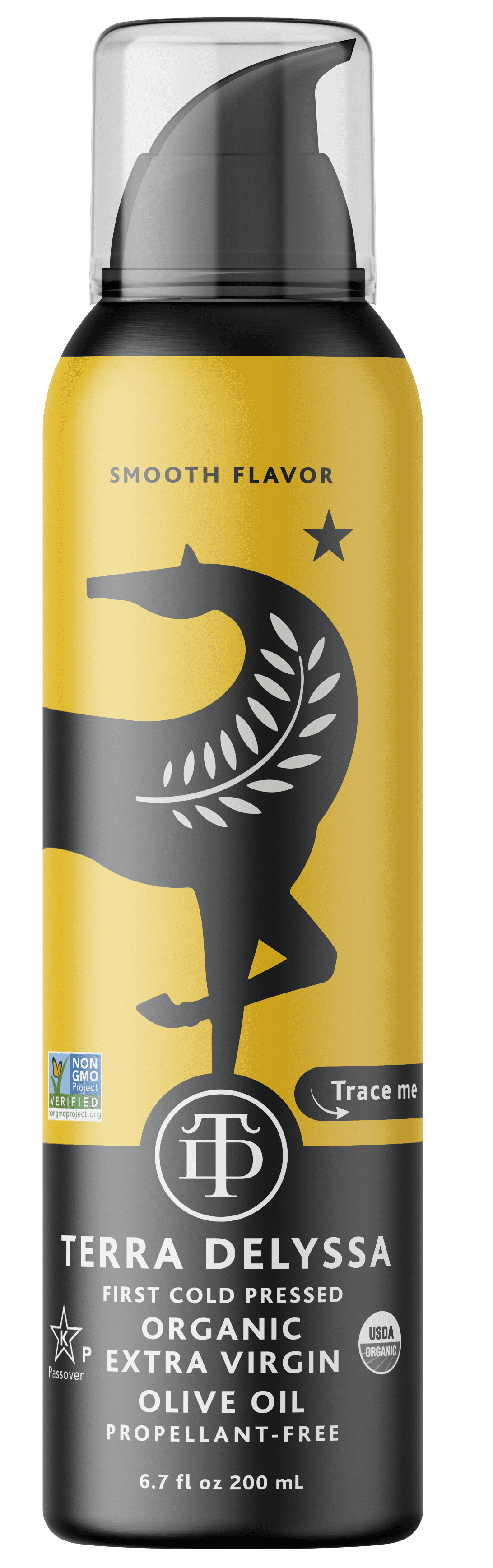 Terra Delyssa Organic Extra Virgin Olive Oil Spray Smooth Flavor First Cold Pressed Single Origin Fully Traceable Award Winning