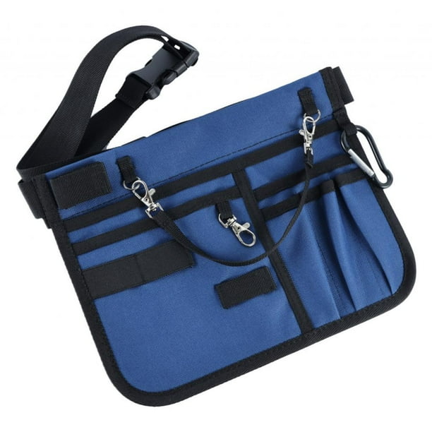 Riñonera multifuncional con múltiples compartimentos para accesorios de enfermería Azul