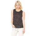 thumbnail image 1 of Bella Canvas Womens Flowy Scoop Blended Muscle Tank, L, Black Marble, 1 of 3