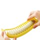 thumbnail image 3 of Cortador de plátano, perfecto para ensaladas de frutas, mango genérico, cortador de fruta de plátano de plástico, cortador, cortador, herramienta de cocina, amarillo, 3 of 5