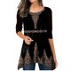 thumbnail image 1 of Camiseta informal de manga larga con estampado de cuello redondo para mujer Pompotops  qwe24089, 1 of 1
