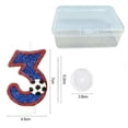thumbnail image 2 of Blue Number Candles Red Edge Football Design Creative Digital Birthday Cake Decoration, 2 of 5
