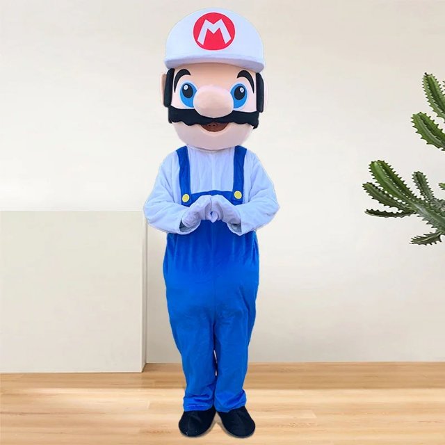 Disfraz de muñeco de dibujos animados de Super Mario de Disney, muñeco personalizado para caminar, jugar en vivo, promoción de eventos, accesorios, mascota títere