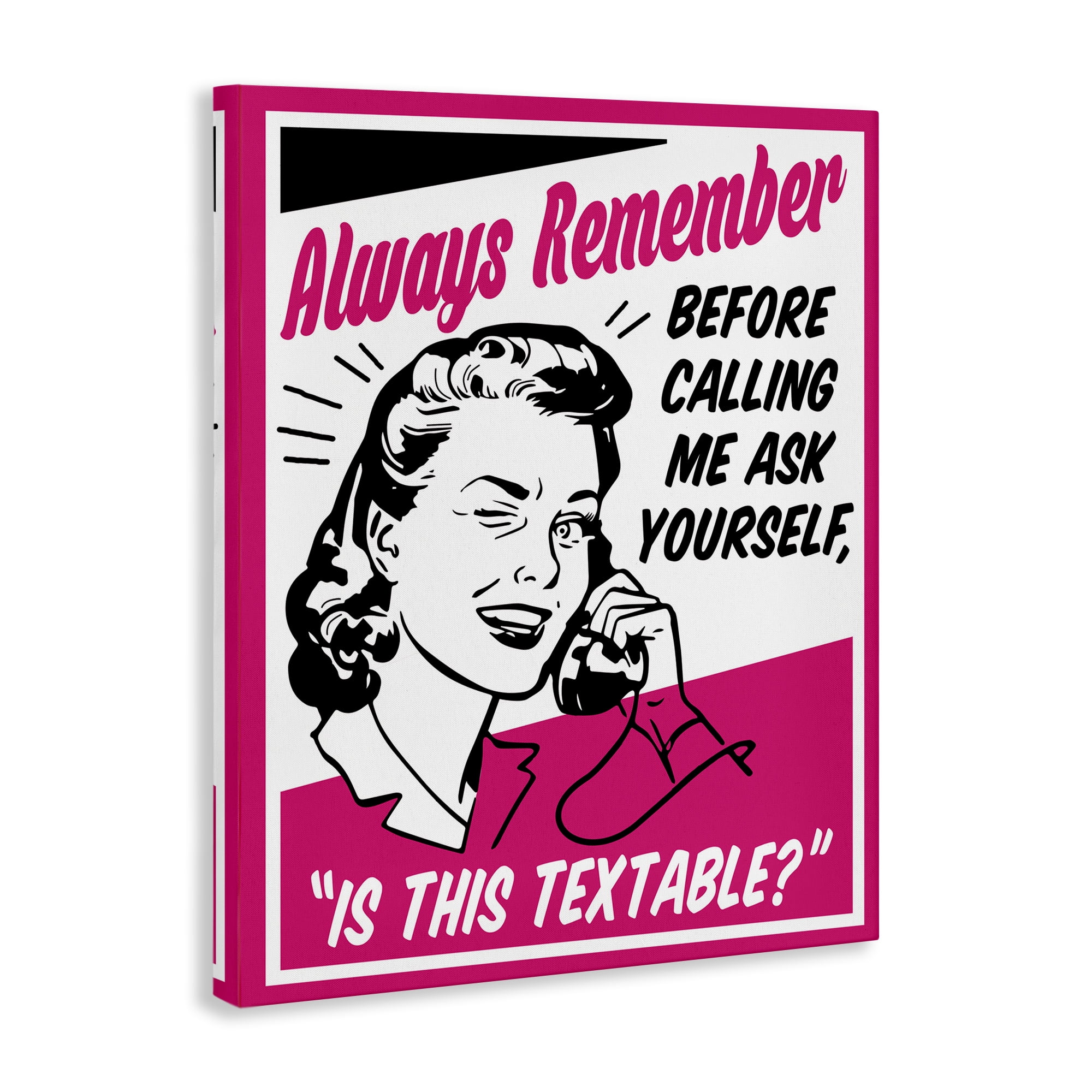 Stupell Industries Funny Is This Textable Novelty Painting Gallery Wrapped Canvas Art Print Wall Art, 36 x 48