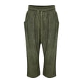 thumbnail image 6 of Endives Women's Sweatpant Wide Leg Pants Corduroy High Waist Barrel Pants Comfy Baggy Sweatpants Green, 6 of 7