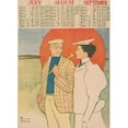 thumbnail image 2 of Edward Penfield 14x18 Black Ornate Wood Framed Double Matted Museum Art Print Titled - July August September 1897 Calendar (1897), 2 of 5