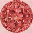 thumbnail image 1 of Ahgly Company Machine Washable Indoor Square Transitional Red Area Rugs, 5' Square, 1 of 7