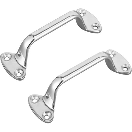 ABCISI Bath Grab Bar, 6in Shower Grab Bar Stainless Steel Bathroom Handles, Stairway Handrail Boat Yacht Handle Pull Shower Handle, Safety Balance Bar for Senior, Elderly, Handicap (2Pcs)