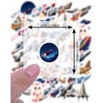 thumbnail image 5 of 35pcs-50pcs Retro Stationery Stickers Rocket PVC Stickers Spaceship Kids Stickers for Laptops Suitcase Guitar, 5 of 8