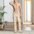 thumbnail image 5 of Uemuo Cute Bee Gnome Pattern Men's Wide Leg Palazzo Lounge Pants with Pockets Light Weight Loose Comfy Casual Pajama Pants-X-Large, 5 of 9